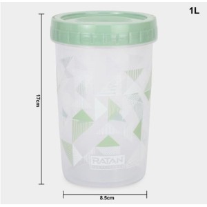 1 Litre Plastic Storage Container Set of 3 | Airtight Multipurpose Kitchen Containers for Dry Fruits, Snacks, Pulses, Sugar, Tea & Grocery Storage | BPA-Free Transparent Food Storage Jars
