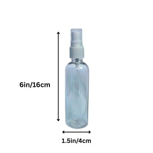 Transparent Plastic Spray Bottle with Fine Mist Sprayer | Refillable Empty Spray Bottle for Sanitizer, Hair Spray, Face Mist, Cleaning & Travel Use | Lightweight Bottle for Home & Salon Use 100ml