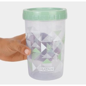 1 Litre Plastic Storage Container Set of 3 | Airtight Multipurpose Kitchen Containers for Dry Fruits, Snacks, Pulses, Sugar, Tea & Grocery Storage | BPA-Free Transparent Food Storage Jars