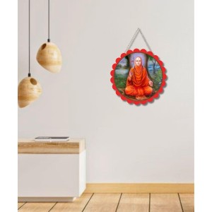 Shree Narasimha Saraswati Swami Wall Hanging Photo Frame | 8 Inch Round Floral Design With Golden Hanging Chain | Decorative Religious Wall Decor For Home, Office, Temple & Pooja Room (F21872) Shree Narasimha Saraswati Swami Wall Hanging Photo Frame | 8 Inch Round Floral Design With Golden Hanging Chain | Decorative Religious Wall Decor For Home, Office, Temple & Pooja Room (F21872)