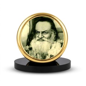 Car Dashboard/Table Top Swami Brahmananda Saraswati Metal Golden Photo Stand 2x2 Inches, Compact & Stylish Spiritual Display For Car, Home & Office (Pack Of 1) (F24593) Car Dashboard/Table Top Swami Brahmananda Saraswati Metal Golden Photo Stand 2x2 Inches, Compact & Stylish Spiritual Display For Car, Home & Office (Pack Of 1) (F24593)