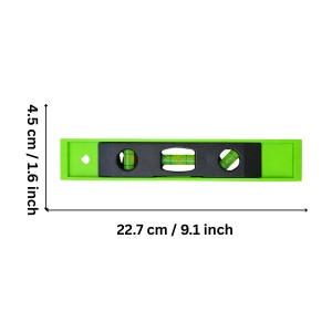 3-in-1 Magnetic Spirit Level Tool with Bubble Vials & Measuring Scale | Mini Water Level Meter for Horizontal, Vertical | Portable Leveling Tool for Home, Construction & DIY Project