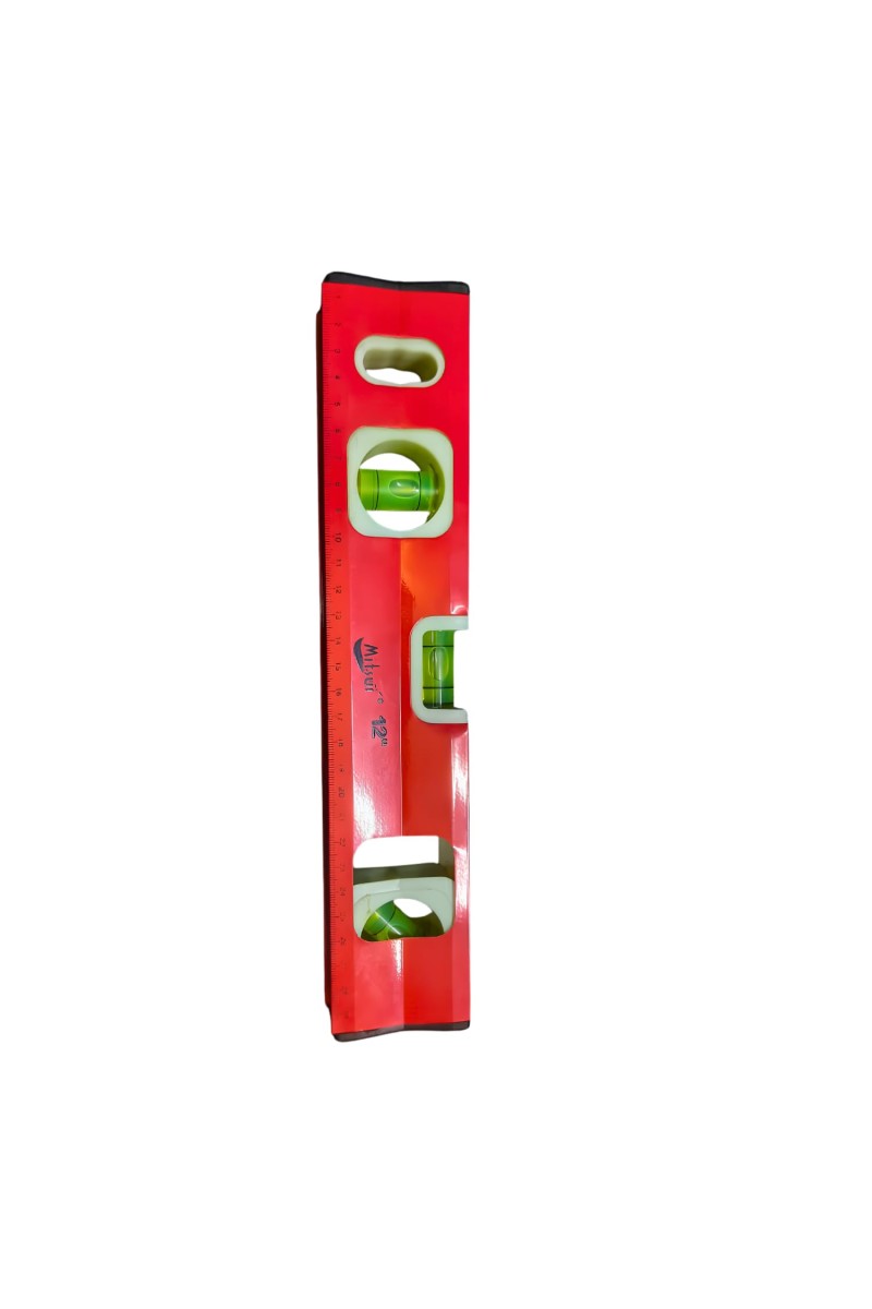 12 Inch Spirit Level Tool with 3 Bubble Vials & Built-in Measuring Scale | Heavy Duty Magnetic Level for Horizontal, Vertical & 45&deg; Angle Measurement | Ideal for Construction, Carpentry & DIY Projects