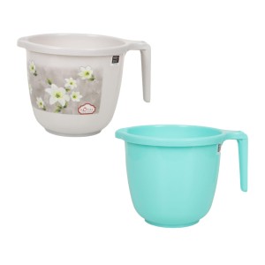 Plastic Water Mug with Handle for Bathroom, Kitchen & Daily Household Use | Durable Lightweight Water Scoop Mug | Assorted Colors | Pack of 2 Plastic Water Mug with Handle for Bathroom, Kitchen & Daily Household Use | Durable Lightweight Water Scoop Mug | Assorted Colors | Pack of 2