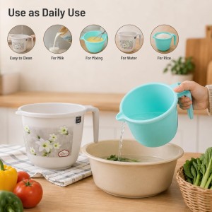 Plastic Water Mug with Handle for Bathroom, Kitchen & Daily Household Use | Durable Lightweight Water Scoop Mug | Assorted Colors | Pack of 2 Plastic Water Mug with Handle for Bathroom, Kitchen & Daily Household Use | Durable Lightweight Water Scoop Mug | Assorted Colors | Pack of 2