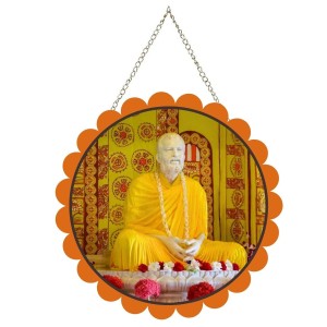 Ramakrishna Paramahamsa Wall Hanging Photo Frame | 8 Inch Round Floral Design With Golden Hanging Chain | Decorative Religious Wall Decor For Home, Office, Temple & Pooja Room (F21735) Ramakrishna Paramahamsa Wall Hanging Photo Frame | 8 Inch Round Floral Design With Golden Hanging Chain | Decorative Religious Wall Decor For Home, Office, Temple & Pooja Room (F21735)