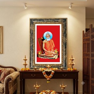 Radhaa Krishna Decorative Photo Frame With White Mount | Premium Wall & Tabletop Picture Frame | Home, Office & Temple Decoration | 12x16 Inch (Pack Of 1) (F32670)