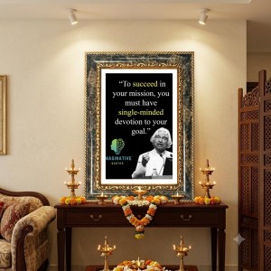 A.P.J. Abdul Kalam Quote Decorative Photo Frame With White Mount | Premium Wall & Tabletop Picture Frame | Home, Office & Temple Decoration | 10x14 Inch (Pack Of 1) (F33035)