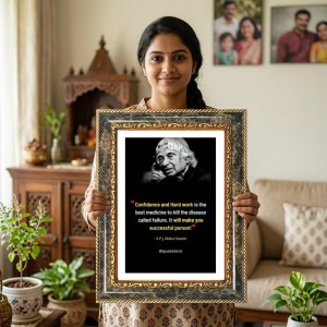 Lord Krishna Decorative Photo Frame With White Mount | Premium Wall & Tabletop Picture Frame | Home, Office & Temple Decoration | 12x16 Inch (Pack Of 1) (F31101)