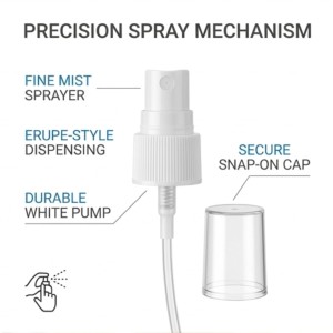 Transparent Plastic Spray Bottle with Fine Mist Sprayer | Refillable Empty Spray Bottle for Sanitizer, Hair Spray, Face Mist, Cleaning & Travel Use | Lightweight Bottle for Home & Salon Use 100ml