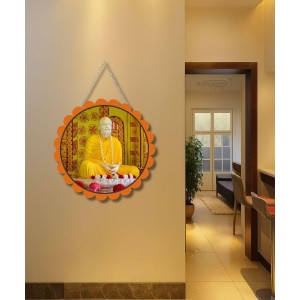 Ramakrishna Paramahamsa Wall Hanging Photo Frame | 8 Inch Round Floral Design With Golden Hanging Chain | Decorative Religious Wall Decor For Home, Office, Temple & Pooja Room (F21735) Ramakrishna Paramahamsa Wall Hanging Photo Frame | 8 Inch Round Floral Design With Golden Hanging Chain | Decorative Religious Wall Decor For Home, Office, Temple & Pooja Room (F21735)