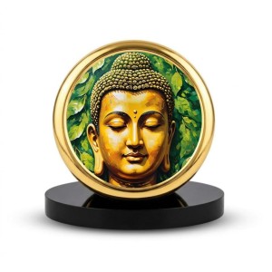 Car Dashboard/Table Top Gautam Buddha Metal Golden Photo Stand 2x2 Inches, Compact & Stylish Spiritual Display For Car, Home & Office (Pack Of 1) (F24629) Car Dashboard/Table Top Gautam Buddha Metal Golden Photo Stand 2x2 Inches, Compact & Stylish Spiritual Display For Car, Home & Office (Pack Of 1) (F24629)
