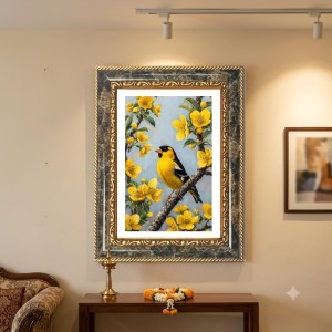 American Goldfinch Decorative Photo Frame With White Mount | Premium Wall & Tabletop Picture Frame | Home, Office & Temple Decoration | 10x14 Inch (Pack Of 1) (F31555) American Goldfinch Decorative Photo Frame With White Mount | Premium Wall & Tabletop Picture Frame | Home, Office & Temple Decoration | 10x14 Inch (Pack Of 1) (F31555)