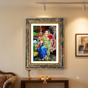 Radhaa Rani Decorative Photo Frame With White Mount | Premium Wall & Tabletop Picture Frame | Home, Office & Temple Decoration | 8x12 Inch (Pack Of 1) (F31244) Radhaa Rani Decorative Photo Frame With White Mount | Premium Wall & Tabletop Picture Frame | Home, Office & Temple Decoration | 8x12 Inch (Pack Of 1) (F31244)