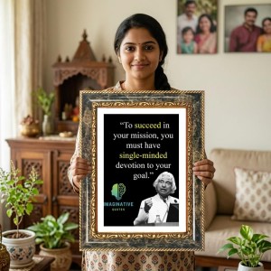 A.P.J. Abdul Kalam Quote Decorative Photo Frame With White Mount | Premium Wall & Tabletop Picture Frame | Home, Office & Temple Decoration | 10x14 Inch (Pack Of 1) (F33035)