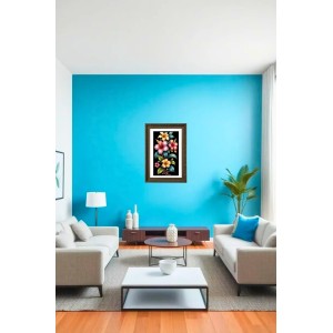 Floral Painting Print Big Photo Frame - 20x28 Inches For Home,Temple & Office Decoration (F11000)