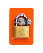 Brass Padlock with Keys | Heavy Duty Metal Security Lock for Doors, Gates, Cabinets, Lockers, Luggage & Storage | Durable Anti-Rust Safety Padlock with 3 Keys (Pack of 1)