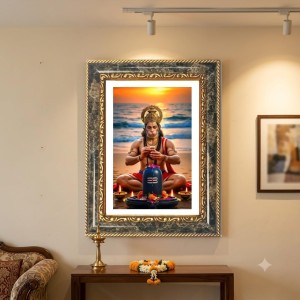 Lord Hanuman And Lord Shiva Decorative Photo Frame With White Mount | Premium Wall & Tabletop Picture Frame | Home, Office & Temple Decoration | 8x12 Inch (Pack Of 1) (F31357) Lord Hanuman And Lord Shiva Decorative Photo Frame With White Mount | Premium Wall & Tabletop Picture Frame | Home, Office & Temple Decoration | 8x12 Inch (Pack Of 1) (F31357)
