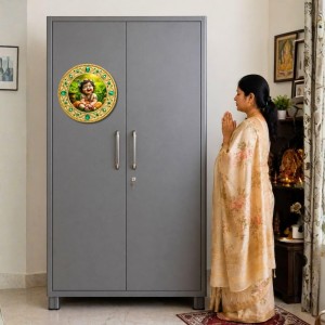 Bal Krishna Fridge Magnet Wooden | Glossy Sublimation Print | 4x4 Inch | Strong Magnet Back | Decorative Magnet for Fridge, Almirah & Temple Decor (F23729) Bal Krishna Fridge Magnet Wooden | Glossy Sublimation Print | 4x4 Inch | Strong Magnet Back | Decorative Magnet for Fridge, Almirah & Temple Decor (F23729)