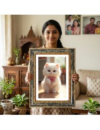 Duck Decorative Photo Frame With White Mount | Premium Wall & Tabletop Picture Frame | Home, Office & Temple Decoration | 12x16 Inch (Pack Of 1) (F33029)