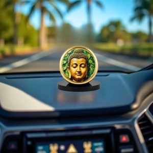 Car Dashboard/Table Top Gautam Buddha Metal Golden Photo Stand 2x2 Inches, Compact & Stylish Spiritual Display For Car, Home & Office (Pack Of 1) (F24629) Car Dashboard/Table Top Gautam Buddha Metal Golden Photo Stand 2x2 Inches, Compact & Stylish Spiritual Display For Car, Home & Office (Pack Of 1) (F24629)