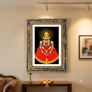 Hanuman Decorative Photo Frame With White Mount | Premium Wall & Tabletop Picture Frame | Home, Office & Temple Decoration | 8x12 Inch (Pack Of 1) (F32482)