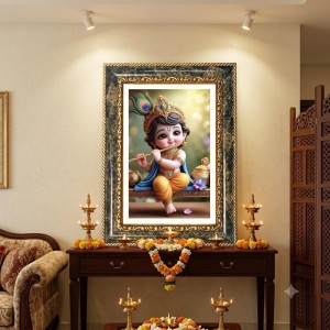 Murugann Decorative Photo Frame With White Mount | Premium Wall & Tabletop Picture Frame | Home, Office & Temple Decoration | 12x16 Inch (Pack Of 1) (F31549) Murugann Decorative Photo Frame With White Mount | Premium Wall & Tabletop Picture Frame | Home, Office & Temple Decoration | 12x16 Inch (Pack Of 1) (F31549)