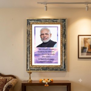 Narendra Modi Decorative Photo Frame With White Mount | Premium Wall & Tabletop Picture Frame | Home, Office & Temple Decoration | 10x14 Inch (Pack Of 1) (F31539) Narendra Modi Decorative Photo Frame With White Mount | Premium Wall & Tabletop Picture Frame | Home, Office & Temple Decoration | 10x14 Inch (Pack Of 1) (F31539)