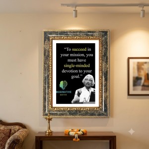 A.P.J. Abdul Kalam Quote Decorative Photo Frame With White Mount | Premium Wall & Tabletop Picture Frame | Home, Office & Temple Decoration | 10x14 Inch (Pack Of 1) (F33035)