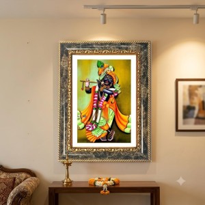 Krishna Decorative Photo Frame With White Mount | Premium Wall & Tabletop Picture Frame | Home, Office & Temple Decoration | 10x14 Inch (Pack Of 1) (F33158) Krishna Decorative Photo Frame With White Mount | Premium Wall & Tabletop Picture Frame | Home, Office & Temple Decoration | 10x14 Inch (Pack Of 1) (F33158)