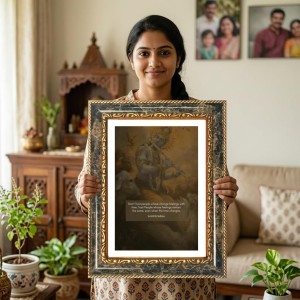 Lord Krishna Decorative Photo Frame With White Mount | Premium Wall & Tabletop Picture Frame | Home, Office & Temple Decoration | 8x12 Inch (Pack Of 1) (F32540) Lord Krishna Decorative Photo Frame With White Mount | Premium Wall & Tabletop Picture Frame | Home, Office & Temple Decoration | 8x12 Inch (Pack Of 1) (F32540)