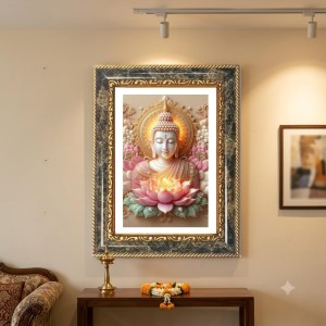 Krishna And Radhaa Decorative Photo Frame With White Mount | Premium Wall & Tabletop Picture Frame | Home, Office & Temple Decoration | 12x16 Inch (Pack Of 1) (F32503) Krishna And Radhaa Decorative Photo Frame With White Mount | Premium Wall & Tabletop Picture Frame | Home, Office & Temple Decoration | 12x16 Inch (Pack Of 1) (F32503)
