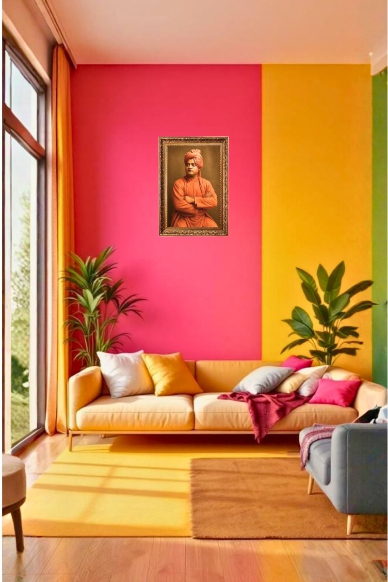 Swami Vivekananda Big Photo Frame - 20x28 Inches For Home,Temple & Office Decoration (F11172)