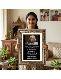 Yashoda And Krishna Decorative Photo Frame With White Mount | Premium Wall & Tabletop Picture Frame | Home, Office & Temple Decoration | 12x16 Inch (Pack Of 1) (F32453)