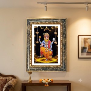 Narasimha Decorative Photo Frame With White Mount | Premium Wall & Tabletop Picture Frame | Home, Office & Temple Decoration | 8x12 Inch (Pack Of 1) (F31562) Narasimha Decorative Photo Frame With White Mount | Premium Wall & Tabletop Picture Frame | Home, Office & Temple Decoration | 8x12 Inch (Pack Of 1) (F31562)