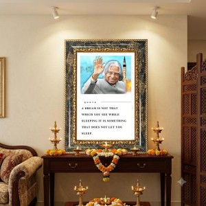 Abdul Kalam Decorative Photo Frame With White Mount | Premium Wall & Tabletop Picture Frame | Home, Office & Temple Decoration | 8x12 Inch (Pack Of 1) (F32542)