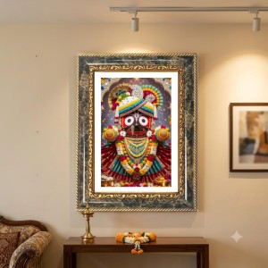 Ram Darbar Decorative Photo Frame With White Mount | Premium Wall & Tabletop Picture Frame | Home, Office & Temple Decoration | 12x16 Inch (Pack Of 1) (F33122)