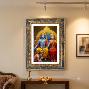 Rama And Sita Decorative Photo Frame With White Mount | Premium Wall & Tabletop Picture Frame | Home, Office & Temple Decoration | 8x12 Inch (Pack Of 1) (F32493) Rama And Sita Decorative Photo Frame With White Mount | Premium Wall & Tabletop Picture Frame | Home, Office & Temple Decoration | 8x12 Inch (Pack Of 1) (F32493)