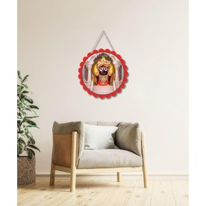 Lord Jagannath Wall Hanging Photo Frame | 8 Inch Round Floral Design With Golden Hanging Chain | Decorative Religious Wall Decor For Home, Office, Temple & Pooja Room (F21978) Lord Jagannath Wall Hanging Photo Frame | 8 Inch Round Floral Design With Golden Hanging Chain | Decorative Religious Wall Decor For Home, Office, Temple & Pooja Room (F21978)