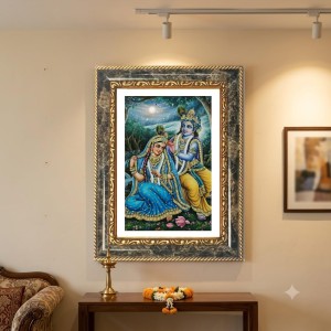 Radhaa Krishna Decorative Photo Frame With White Mount | Premium Wall & Tabletop Picture Frame | Home, Office & Temple Decoration | 8x12 Inch (Pack Of 1) (F31451) Radhaa Krishna Decorative Photo Frame With White Mount | Premium Wall & Tabletop Picture Frame | Home, Office & Temple Decoration | 8x12 Inch (Pack Of 1) (F31451)