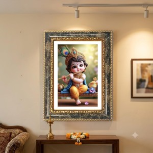Murugann Decorative Photo Frame With White Mount | Premium Wall & Tabletop Picture Frame | Home, Office & Temple Decoration | 12x16 Inch (Pack Of 1) (F31549) Murugann Decorative Photo Frame With White Mount | Premium Wall & Tabletop Picture Frame | Home, Office & Temple Decoration | 12x16 Inch (Pack Of 1) (F31549)