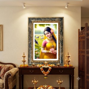 Radhaa Decorative Photo Frame With White Mount | Premium Wall & Tabletop Picture Frame | Home, Office & Temple Decoration | 10x14 Inch (Pack Of 1) (F31489)
