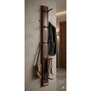 Wall Mounted Clothes Hanger Rack with 6 Hooks | Heavy Duty Metal Wall Hanger for Clothes, Towels, Bags, Keys & Accessories | Space Saving Wall Organizer for Home, Bedroom, Bathroom & Office