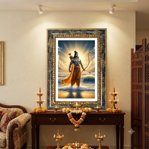 Lakshman Decorative Photo Frame With White Mount | Premium Wall & Tabletop Picture Frame | Home, Office & Temple Decoration | 8x12 Inch (Pack Of 1) (F33064)