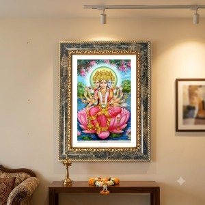 Goddess Gayatri Goddess Decorative Photo Frame With White Mount | Premium Wall & Tabletop Picture Frame | Home, Office & Temple Decoration | 10x14 Inch (Pack Of 1) (F31248) Goddess Gayatri Goddess Decorative Photo Frame With White Mount | Premium Wall & Tabletop Picture Frame | Home, Office & Temple Decoration | 10x14 Inch (Pack Of 1) (F31248)