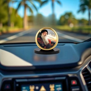 Car Dashboard/Table Top Acharya Rajneesh Metal Golden Photo Stand 2x2 Inches, Compact & Stylish Spiritual Display For Car, Home & Office (Pack Of 1) (F24597) Car Dashboard/Table Top Acharya Rajneesh Metal Golden Photo Stand 2x2 Inches, Compact & Stylish Spiritual Display For Car, Home & Office (Pack Of 1) (F24597)