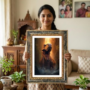 Tyrannosaurus Rex Decorative Photo Frame With White Mount | Premium Wall & Tabletop Picture Frame | Home, Office & Temple Decoration | 8x12 Inch (Pack Of 1) (F31536) Tyrannosaurus Rex Decorative Photo Frame With White Mount | Premium Wall & Tabletop Picture Frame | Home, Office & Temple Decoration | 8x12 Inch (Pack Of 1) (F31536)