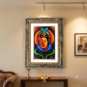 Savitribai Phule Decorative Photo Frame With White Mount | Premium Wall & Tabletop Picture Frame | Home, Office & Temple Decoration | 12x16 Inch (Pack Of 1) (F32562)
