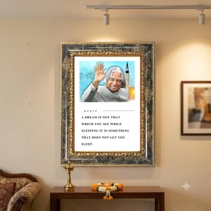 Abdul Kalam Decorative Photo Frame With White Mount | Premium Wall & Tabletop Picture Frame | Home, Office & Temple Decoration | 8x12 Inch (Pack Of 1) (F32542)