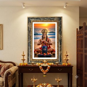 Lord Hanuman And Lord Shiva Decorative Photo Frame With White Mount | Premium Wall & Tabletop Picture Frame | Home, Office & Temple Decoration | 8x12 Inch (Pack Of 1) (F31357) Lord Hanuman And Lord Shiva Decorative Photo Frame With White Mount | Premium Wall & Tabletop Picture Frame | Home, Office & Temple Decoration | 8x12 Inch (Pack Of 1) (F31357)